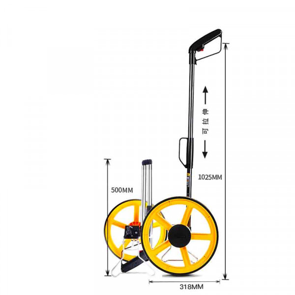 deli測量工具-測距輪帶燈機械款大輪