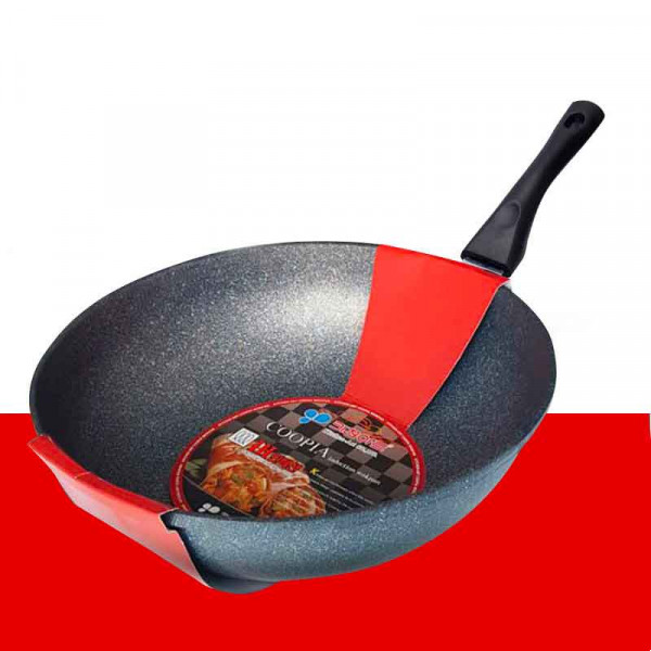 麥飯石不粘鍋-32cm聚能鍋底加厚加深單鍋