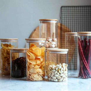 透明玻璃密封罐儲藏罐食品乾果雜糧儲物罐