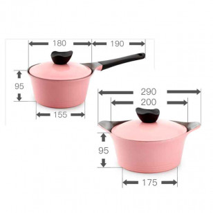 陶瓷二件套裝湯鍋奶鍋不沾鍋禮品鍋廚具電磁爐通用