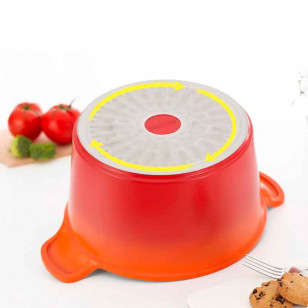 紅色陶瓷鍋湯鍋