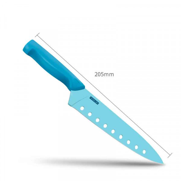 205mm藍色九孔廚師刀