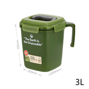 樂扣樂扣垃圾桶廚餘瀝水手柄大容量密封桶菜汁乾濕分離過濾桶帶蓋