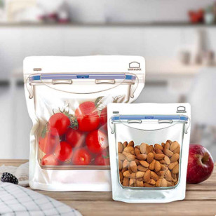 樂扣樂扣保鮮袋大容量廚房食品密封袋水果蔬菜自封袋冰箱收納冷凍