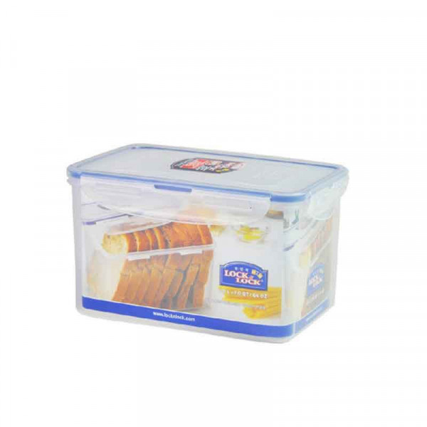樂扣樂扣保鮮盒長方形鎖扣塑料盒冰箱收納整理盒穀物麵包儲物盒子