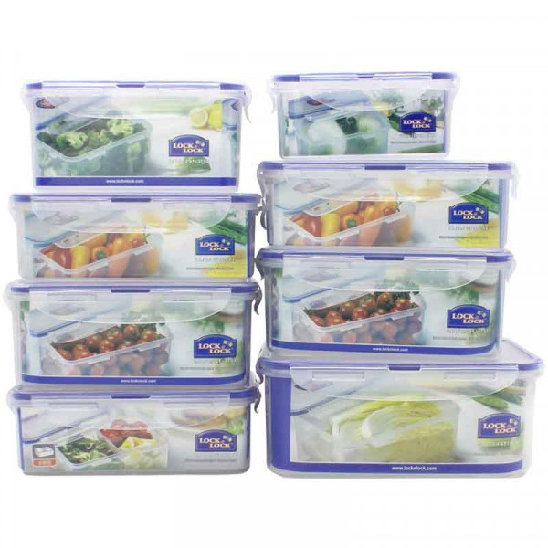 樂扣樂扣長方形保鮮盒塑料微波爐飯盒食品便當盒冰箱收納儲物盒水果餐盒