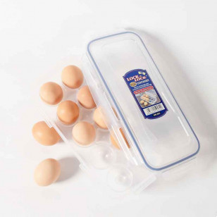 樂扣樂扣保鮮盒塑料雞蛋盒帶蓋雞蛋托分隔冰箱儲物盒鹹鴨蛋儲存盒