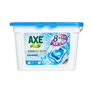 AXE 斧頭牌/PLUS 6合1超濃縮洗衣珠盒裝(海洋清新) 18'S+3'S