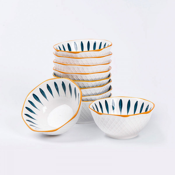 蘭草5英吋日式陶瓷碗