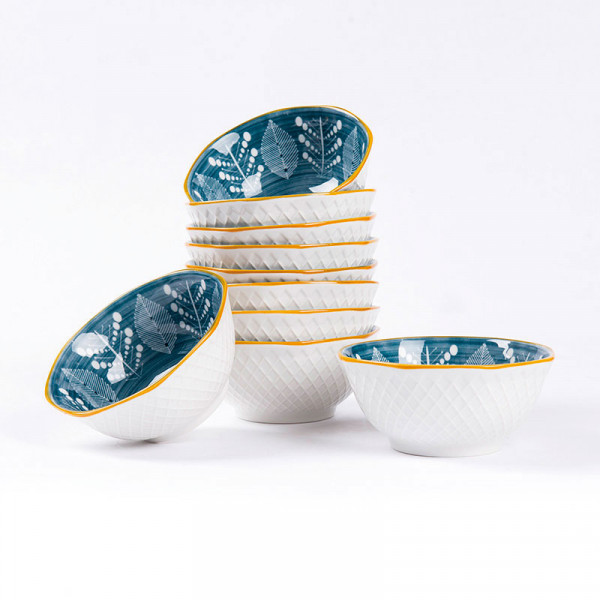 雪葉菊5英吋日式陶瓷碗
