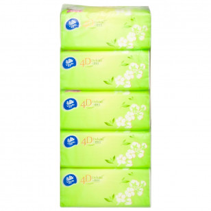 維達4D Deluxe立體壓花袋裝面紙 - 綠茶淡香 5'SX3