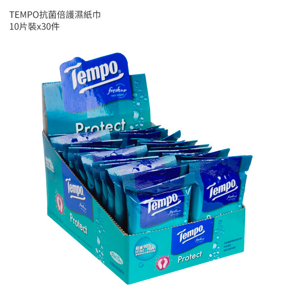 TEMPO抗菌倍護濕紙巾 - 原箱 10'SX30