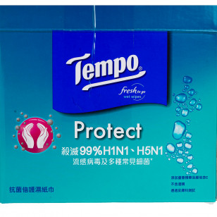 TEMPO抗菌倍護濕紙巾 - 原箱 10'SX30