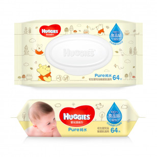 HUGGIES純水嬰兒濕紙巾 64'SX3