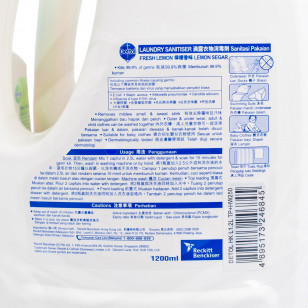 滴露衣物消毒劑-檸檬香味-孖裝送潔手液 1.2LX2+250G